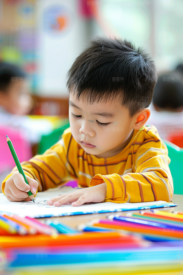 幼儿园里的小朋友儿童童真摄影图