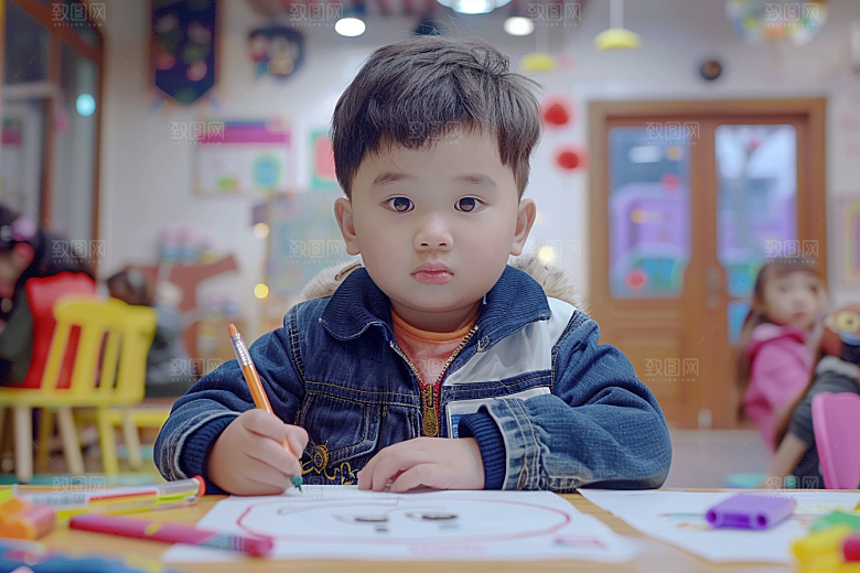 幼儿园里的小朋友童真学前班摄影图