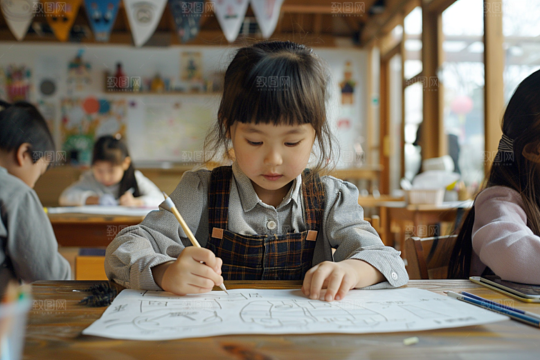 幼儿园里的小朋友童真儿童摄影图