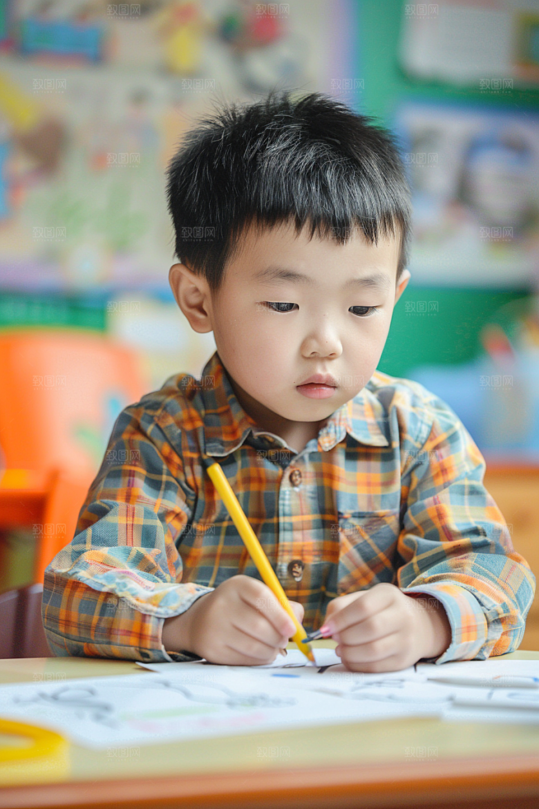 幼儿园里的小朋友儿童学前班摄影图