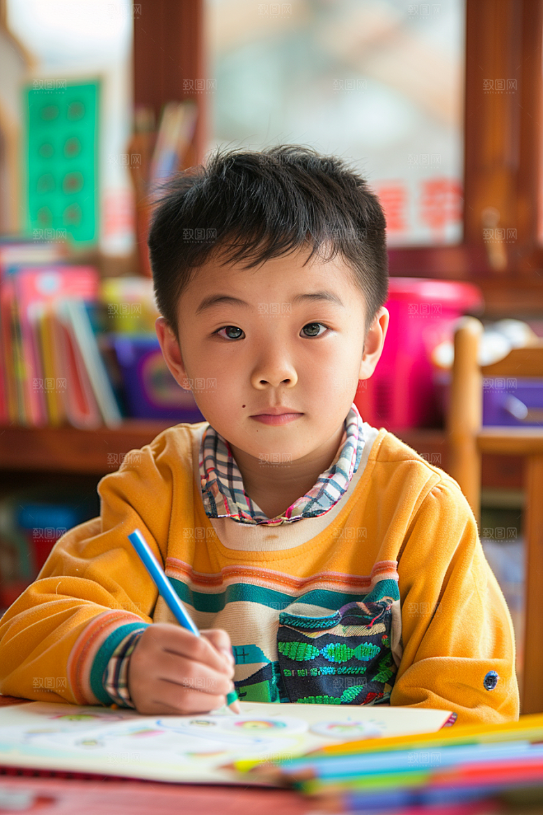 幼儿园里的小朋友可爱童趣摄影图