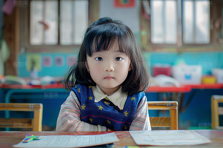 幼儿园里的小朋友可爱童趣摄影图