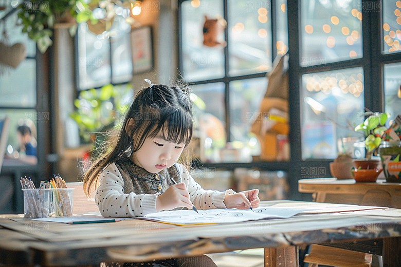 幼儿园里的小朋友可爱高清摄影图