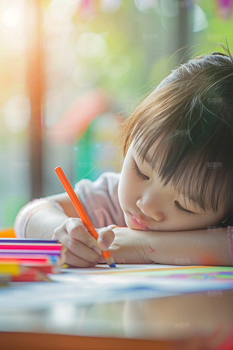 幼儿园里的小朋友高清上学摄影图