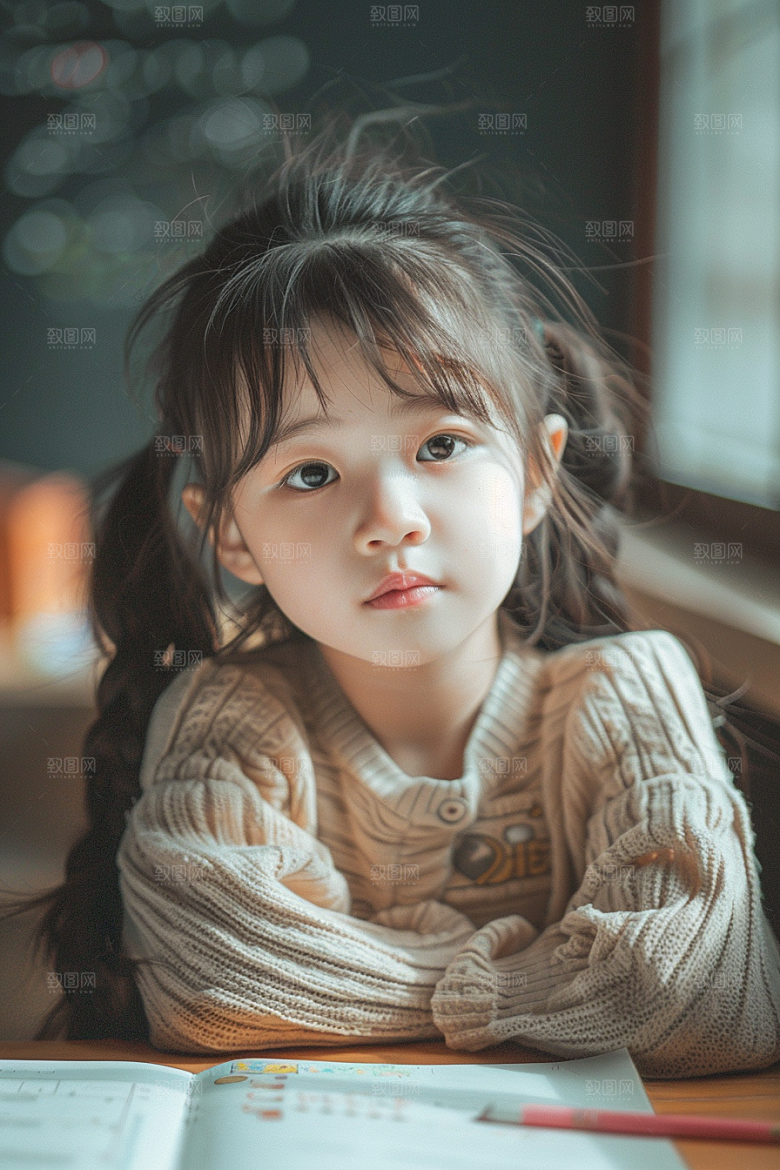 幼儿园里的小朋友儿童学生摄影图