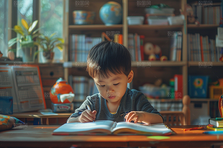 幼儿园里的小朋友可爱儿童摄影图