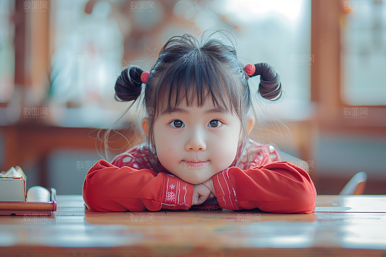 幼儿园里的小朋友儿童上学摄影图