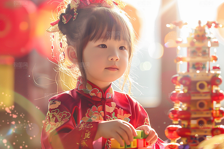 幼儿园里的小朋友可爱高清摄影图
