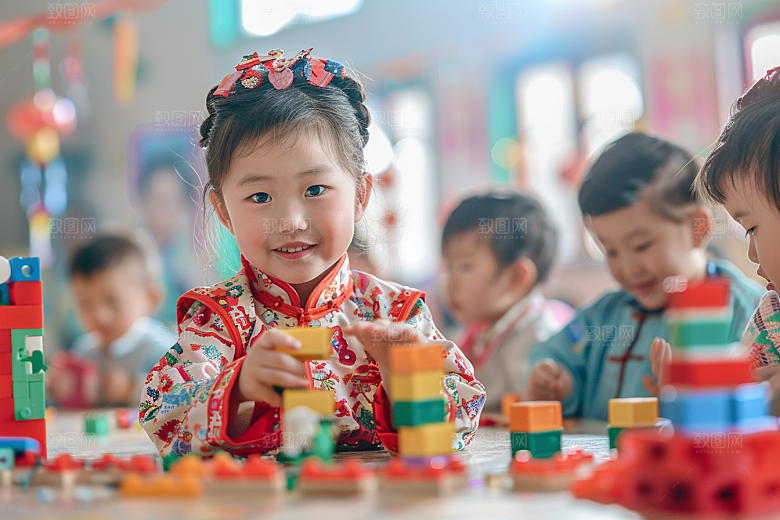 幼儿园里的小朋友儿童高清摄影图