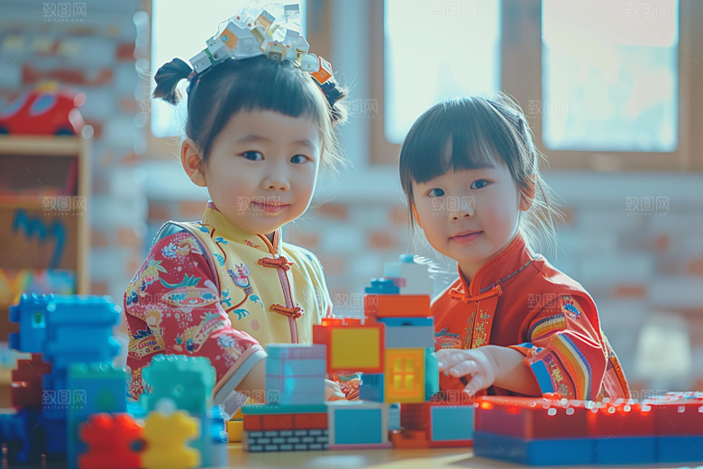 幼儿园里的小朋友高清儿童摄影图