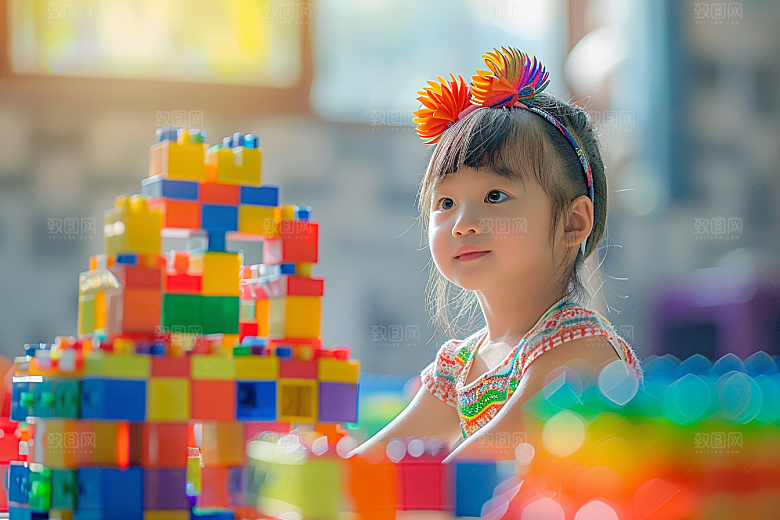 幼儿园里的小朋友高清童真摄影图