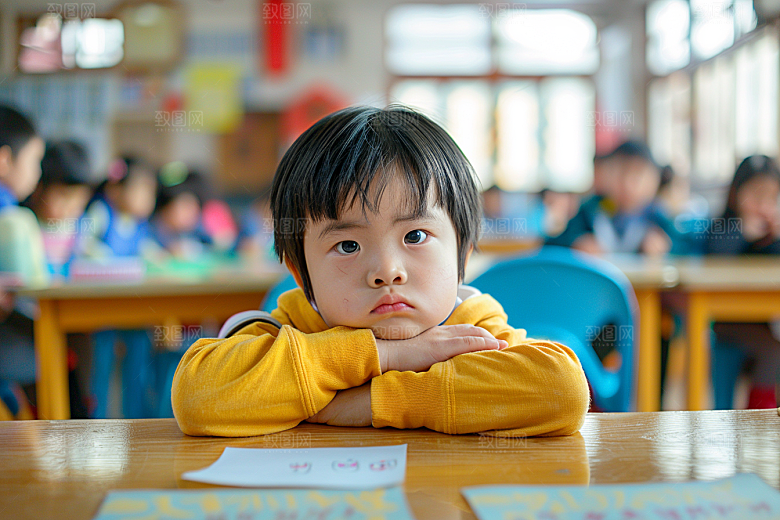 幼儿园里的小朋友童真童趣摄影图