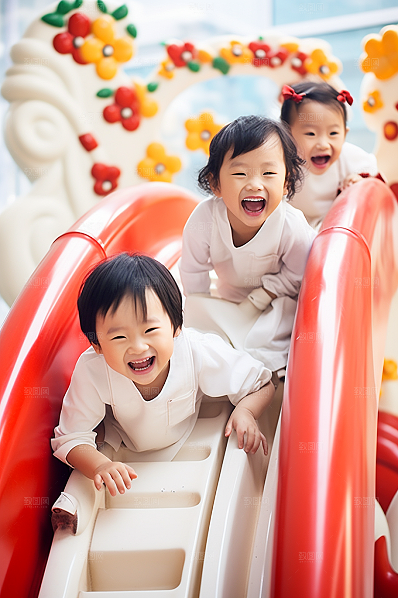 幼儿园里的小朋友学前班上学摄影图