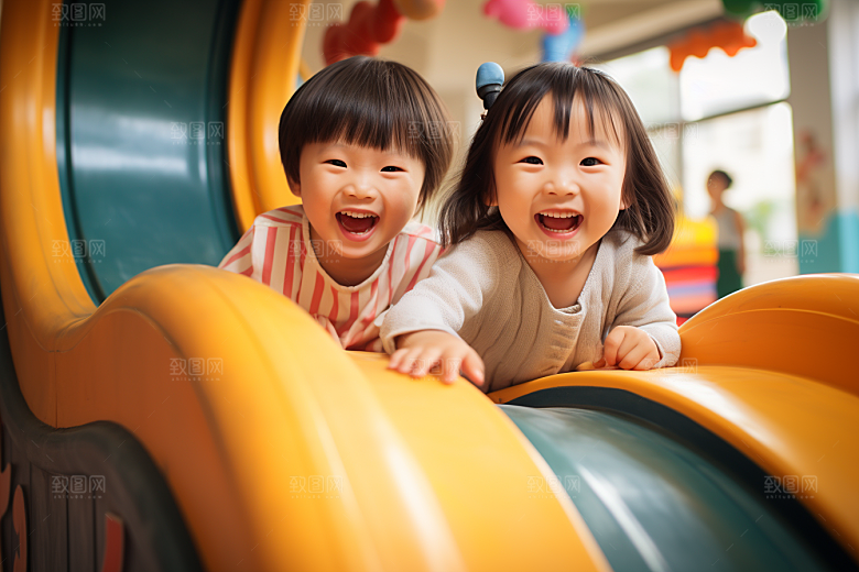 幼儿园里的小朋友学生肖像摄影图