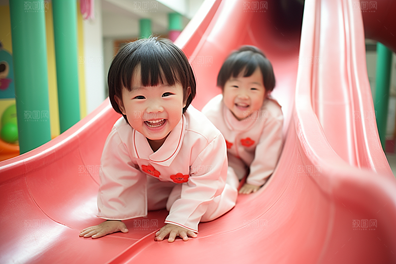 幼儿园里的小朋友高清童趣摄影图