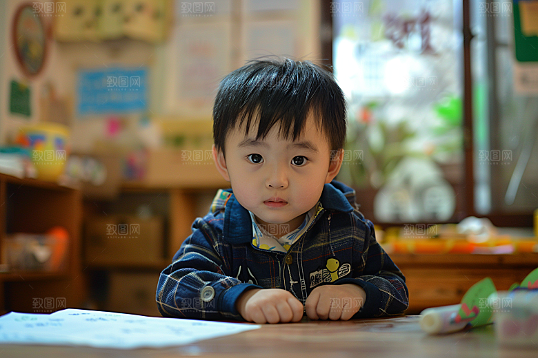 幼儿园里的小朋友学生童真摄影图