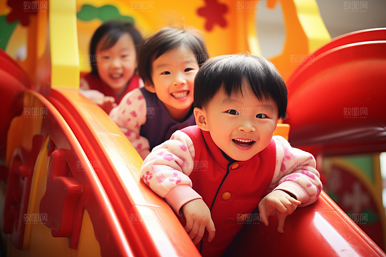 幼儿园里的小朋友学前班童趣摄影图