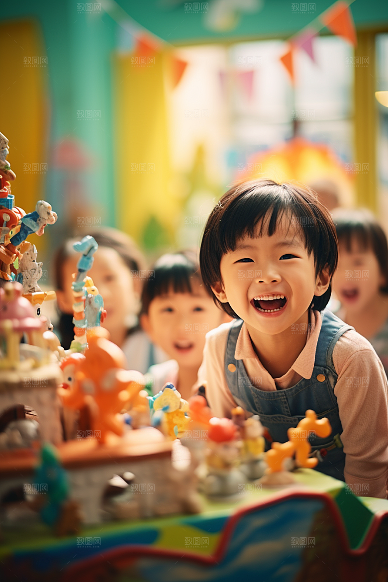 幼儿园里的小朋友学生高清摄影图