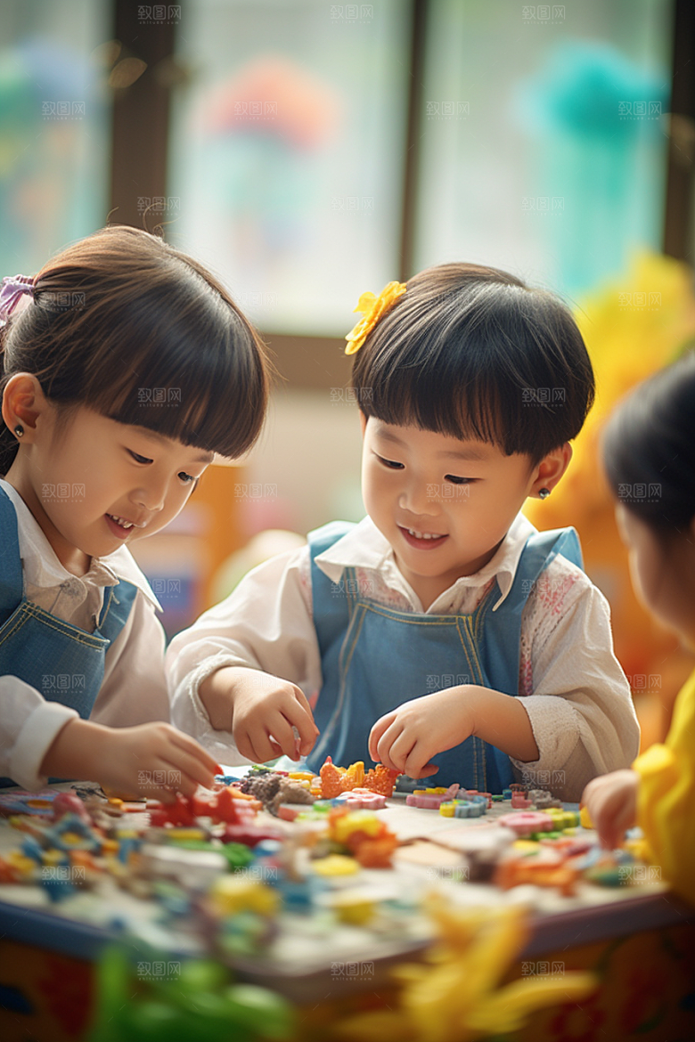 幼儿园里的小朋友高清儿童摄影图