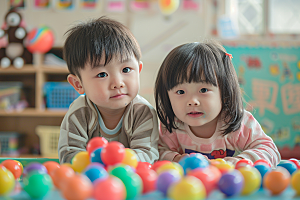 幼儿园里的小朋友学生儿童摄影图