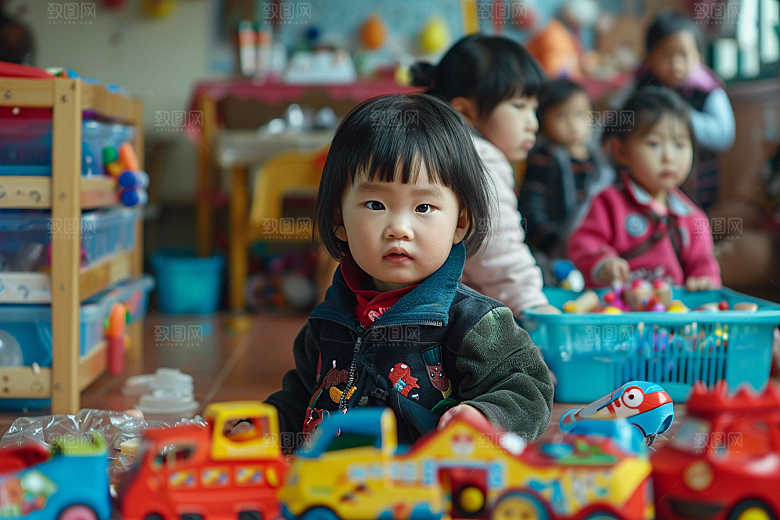 幼儿园里的小朋友儿童学生摄影图