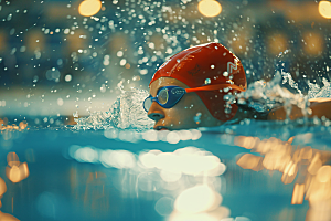 游泳运动员高清人物摄影图