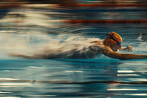 游泳运动员比赛竞技摄影图