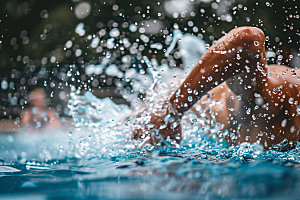 游泳运动员高清水上运动摄影图