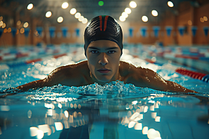 游泳运动员水上运动体育摄影图