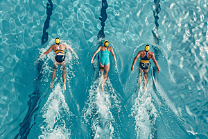 游泳运动员人物高清摄影图