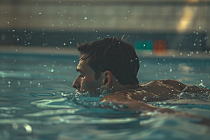 游泳运动员水上运动竞技摄影图