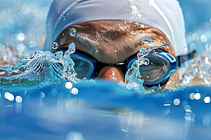 游泳运动员人物体育摄影图