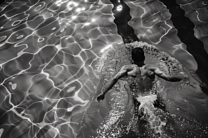 游泳运动员比赛人物摄影图