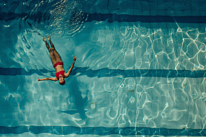 游泳运动员比赛体育摄影图