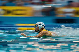 游泳比赛竞技人物摄影图