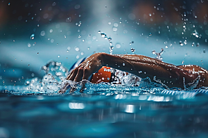 游泳比赛体育健身摄影图