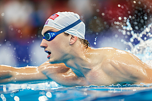 游泳比赛游泳运动员健身摄影图
