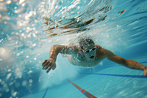 游泳比赛人物游泳运动员摄影图