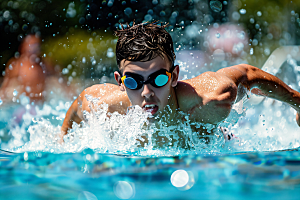 游泳比赛健身体育摄影图