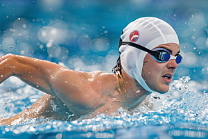 游泳比赛游泳运动员体育摄影图