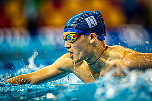 游泳比赛竞技游泳运动员摄影图