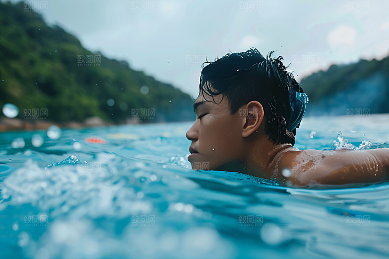 游泳比赛游泳运动员体育摄影图