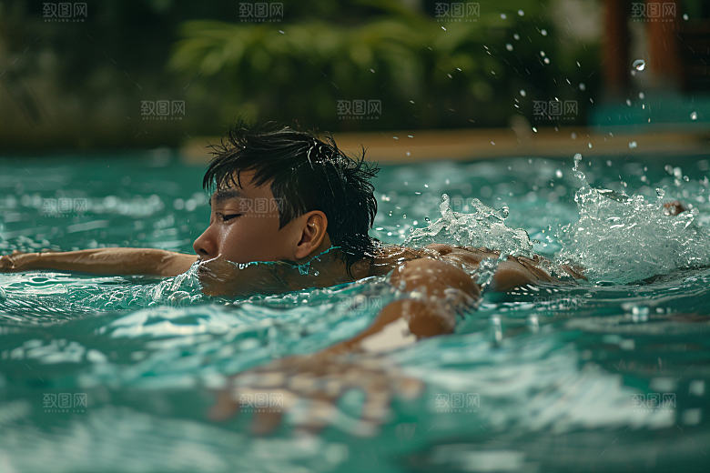 游泳比赛运动高清摄影图