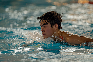 游泳比赛健身游泳运动员摄影图