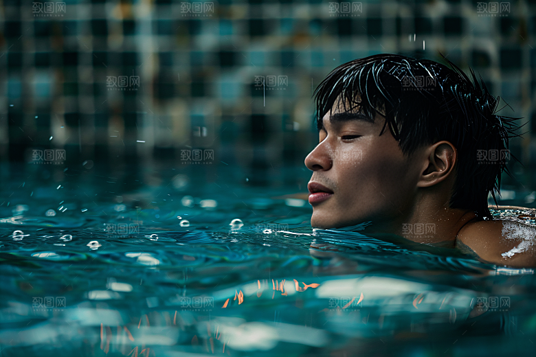 游泳比赛运动人物摄影图