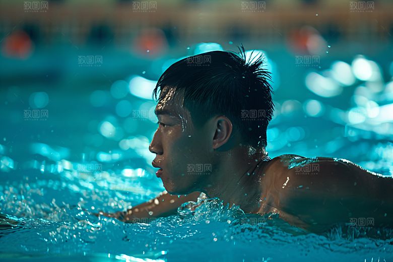 游泳比赛体育水上运动摄影图