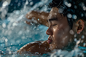 游泳比赛体育游泳运动员摄影图