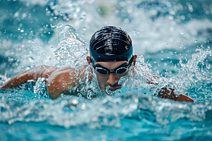 游泳比赛体育运动摄影图
