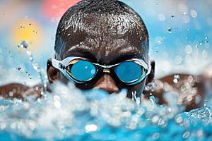 游泳比赛健身竞技摄影图