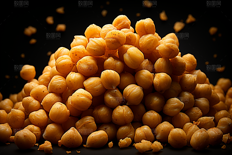 油炸黄金豆地方特色高清摄影图
